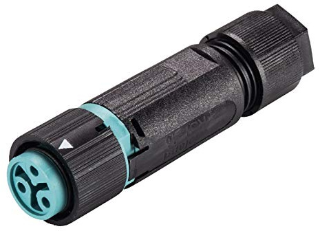 Wieland Mini Steckverbinder RST16I3 S B1 ZT4S A TB 3-polig Buchsenteil Kodierung türkisblau Gehäuse schwarz