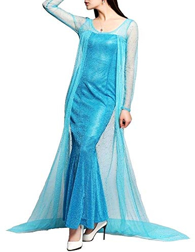 Elsa Frozen Prinzessin blau Kostüm Karneval Halloween Größe S Geschenkidee