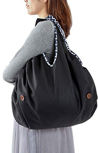 IPPINKA Furoshiki Multifunktionstasche und Matte, japanischer traditioneller Wickelstoff, Schwarz/Dunkelgrau