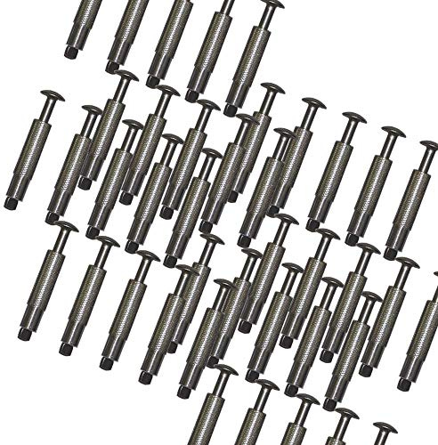 PisciHogar Tornillo de Anclaje para Lona, cobertor de Piscina. 100% INOX (Acero-Aluminio) y escamoteable MONOBLOC. Pack de: (50 Uds)