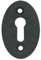 Ironmongery Solutions® Black Cast Iron Escutcheon Plates Keyhole Cover Key Hole Door Lock Accessories (Oval Open Escutcheon)