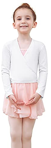 Kinder Ballett Wickeljacke Gymnastik Tanz Ballettjacke Lange Ärmel Tanztops für Mädchen
