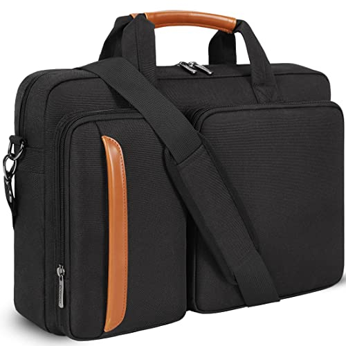 DOMISO 17,3 zoll Laptoptasche Schultertasche Wasserdicht Business Aktentasche Notebooktasche für 17-17.3 Notebook/Dell/Lenovo/Acer/HP/MSI/ASUS, Schwarz