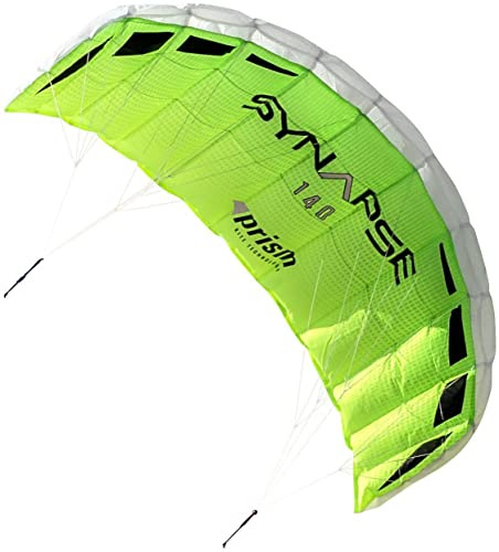 Prism Kite Technology Synapse Dual-line Parafoil Kite - an Ideal Entry Level Kite for Kids and Adults to Dual-line Kiting - Synapse 140, Cilantro