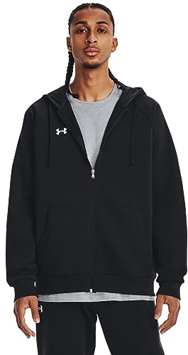 Under Armour Herren UA Rival Fleece FZ Hoodie, Fleece Zip Up Hoodie, weich gebürsteter Herren Pullover mit durchgehendem Reißverschluss