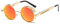 Tsadeer Runde Metallbrille Herren Retro Brille Vintage UV400 (+ Orange)