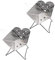 Vaygway Flatpack tragbarer faltbarer Edelstahl-Grill und Feuerstelle, Premium-Qualität, tragbarer Reisegrill, Holzkohlegrill, für Camping, Wandern, Picknick, 2 Stück