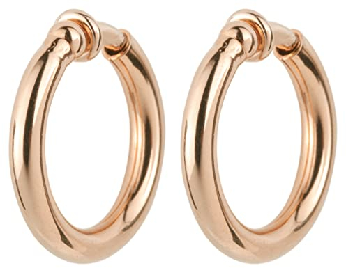 Traveller Ohrclip Creolen - Damen - Ø 25mm - rosé vergoldet - 155648