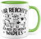Kühe Tasse mit Spruch lustig Kuh Kaffeetasse Mädels Bäuerin Kaffee-Becher Rinder Kuhstall Tasse Kuhl Witz Tasse Humor Bauernfrau Bauernhof Tierhalter Tiere Landwirtschaft Landwirtin (Weiß/Grün)