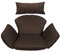 Ferocity Hängesessel Kissen, Polster, Auflage für Polyrattan/Rattan Indoor Hängeschaukel, Hängekorb, Schaukel Korb, Rückenkissen in der Farbe Braun [114]