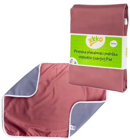 XKKO - wasserdichte & waschbare Wickelunterlage (70x50cm) Farbe Rosenholz