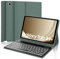 WINCHKING Funda con teclado para Samsung Galaxy Tab A9 Plus 11, Bluetooth retroiluminada extraíble, italiano, verde oscuro