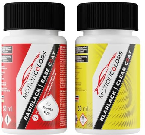 MOTIONCOLORS Nexa Blue 8Z0 für Toyota Autolack Lackstift Set Basislack und Klarlack je 50ml