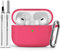 Inesore Compatible with Airpods Pro 2nd/1st Cases Cover,Silicone Protective Case for Apple Airpods Pro 2nd/1st Generation Charging Case with Keychain and Cleaner Pen,for Women Men (Rose Pink)