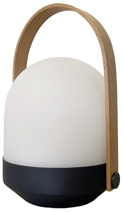 Lumisky Handleuchte, kabellos und solarbetrieben, Griff aus natürlichem Bambus, LED, warmweiß, dimmbar, Aura, Höhe 27 cm