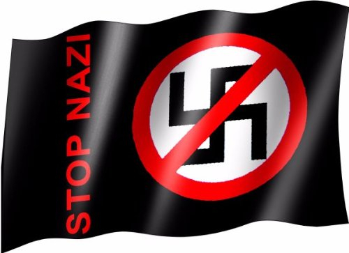 Stop Nazi Fahne Riesenflagge