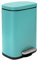 Spirella - Poubelle de Salle de Bain à Pédale en Inox AKIRA - Fermeture Douce, Revêtement Anti Trace de Doigts - 21,4 x 17,6 x 30 cm - 5L - Bleu Turquoise Mat