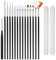 15 Pezzi Pennelli Nail Art con 2 Lima Unghie,Pennello per Pittura Acrilica Nail Art Design per Manicure,Nail Art Pennelli Set per Dettagl per Nail Art Design (Nero)