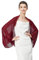 BEAUTELICATE Chiffon Schal Stola Damen Festlich Elegante Schultertuch Bolero Shrug mit Ärmel für Abendkleider Brautkleider Sommer Hochzeit (Burgundy, Einheitsgröße)