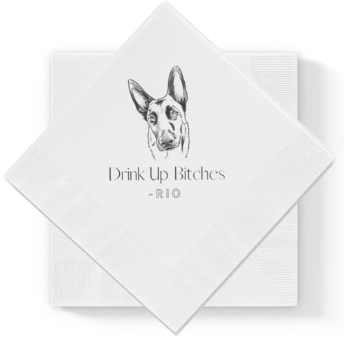 gorm Personalisierte Servietten mit Logo, personalisierbar, Hochzeitsservietten mit Namen, individuelle Servietten, Hochzeit, Einweg-Servietten, personalisierbar (100 Stück)