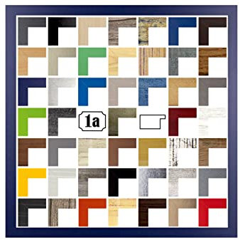 Multicolore Bilderrahmen Posterrahmen Puzzlerahmen 35x35 cm Dunkelblau Gewischt 35x35 cm mit weisser Rückwand und Antireflex Acrylglas