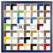 Multicolore Bilderrahmen Posterrahmen Puzzlerahmen 35x35 cm Dunkelblau Gewischt 35x35 cm mit weisser Rückwand und Antireflex Acrylglas