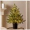 EDG Enzo de Gasperi Albero di Natale Pino Argentato con Vaso e 240 luci LED H90xD85 cm