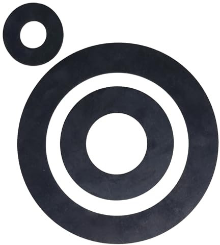 diconfa Flanschdichtung DIN 2690 Gummi EPDM - WÄHLEN ==> DN15 bis DN500-1 bis 200 Stück - AUSWAHL: DN50 PN10-40 (107 x 61 x 3mm), 1 Stück - Gummidichtung Flachdichtung Rohrverbindung Vollgummi