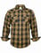 TARAINYA Chemise Flanelle Homme A Carreaux Western Cowboy Manches Longues avec Boutons-Pression Regular Fit B Jaune Marine Buffalo L