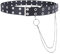 XDGBGFN Punk Gürtel mit Hosenkette Doppelloch Nietengürtel Hosenkette mit Abnehmbaren Gothic Gürtel für Kleid Kleidung Hosen Jeans für Frauen Männer