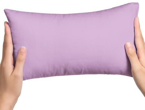 LeoreHu Mini-Kissen 11x7 Maschinenwäsche Kleines Kissen Einfarbiges Nappelkissen für Kleinkinder, Kinder, Hunde, Reisen (helllila)