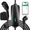 FNRIDS Ladekabel Elektroauto typ 2 Schuko,10M EV Ladegerät Typ 2 Ladekabel Schuko,8/10/13/16A Einstellbare elektrischer Strom,Zeitgesteuertes Laden,WiFi-Bluetooth-Fernbedienung,mit Tragetasche