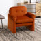 chairus Ohrensessel Loungesessel Wohnzimmer Armlehnstuhl Relaxsessel Samt Einzelsofa Akzentstuhl für Schlafzimmer Tub Chair (Orange)