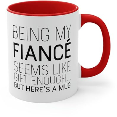Fiancé Mug for Him, Mug for Fiance, Best Fiance Mug 11 Ounces Funny Coffee Mug Novelty Ceramics Cup,E06