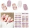 DUKASOU Gel Nail Stickers,28 Pcs Flowers Semi Cured Gel Nail Strips (Secret Garden), Long Lasting Stickers Self Adhesive UV Light/LED Lamp Required,Easy to Apply Remove
