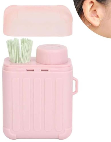 240 Stück Ear Piercing Cleaning Kit, Ohrloch Reiniger, Ohrringe Loch Reiniger, Piercing Pflege Piercing Reinigung Linie Ohrpiercing Reiniger Stäbchen für Piercing Pflege Mädchen Frauen Männer (Rosa)