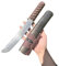Obespina Grand Couteau Fixe Damas Style Japonais Acier Damascus 67 Couches VG10 de Poche lame Tranchante,Collection Cadeau Homme
