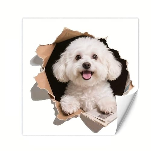 Wall 3D Cartoon Hedgehog Sticker, 2PC Blue Smashed Vinyl Art Decal for Boys Girls Bedroom Living Room Home (23.6X15.7in)