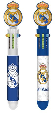 Kids Licensing - Kugelschreiber mit 10 Farben mit Topper 3D Real Madrid