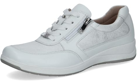CAPRICE Damen 9-23723-44 Sneaker, White/Silver, 41 EU Weit