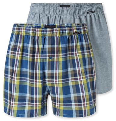 Schiesser Herren 2 Pack Boxershorts Baumwolle Web Multipack - Webboxer