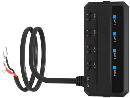 Qsvbeeqj 12-V-Klemmleiste mit 4 kleinen Schlitzen, 20 A Strom, für Automobil-Verdrahtungsprojekte, wasserabweisende Automobil-Relaisbox