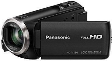 Panasonic HC-V180 Full HD Camcorder - 1/5-8 Inch Sensor / 50 x Optical Zoom / 28 mm Wide-Angle Lens/Optical 5-Axis Hybrid OIS+ Image Stabiliser/Black (Renewed)