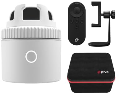 Pivo Equestrian Starter Pack Auto Tracking Phone Holder Face, Body & Horse Tracker, 360° Rotation, 6 Speed, Stand for Video Recording (White)