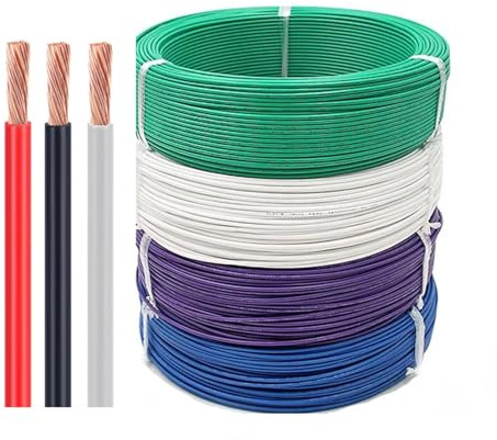 Cavi Elettrici Da 0,35 A 6,0 Mm², Cavi For Autoveicoli A Bassa Tensione Da 50V, Cavo Di Alimentazione Certificato UL Da 328 Piedi For Batteria, Audio For Auto, Allarme Di Sicurezza(6.0mm²)