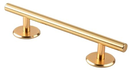 Harilla Fingerboard mit runder Schiene, Trainingszubehör, Deck, ideal als Partygeschenk, professionelles Spielgerät, Hindernis mit runder Stange, Gold 20cm