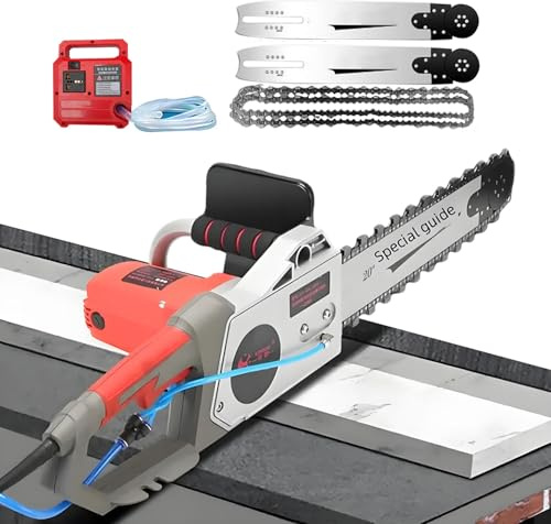 Corded Electric Concrete Chain Saw for Wall Chasing, Chainsaw Wall Cutter 5800W/6500W High Power, 35cm/48cm Cutting Depth, Diamond Chain, Wet & Dry Dustless Cutting for Remodeling Projects (6500W480)