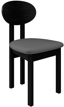 Mirjan24 Esszimmerstuhl Kizeko III, Polsterstuhl, Rahmen aus Buchenholz Gepolsterte Sitzfläche aus Stoff Stuhl für Arbeitszimmer Esszimmer Küchenstuhl (Schwarz/Kronos 22)