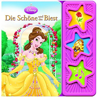 Die Schöne und das Biest: wattiertes Kinderbuch, 3-Button-Soundbuch, Disney-Pappbilderbuch mit 3 Geräuschen