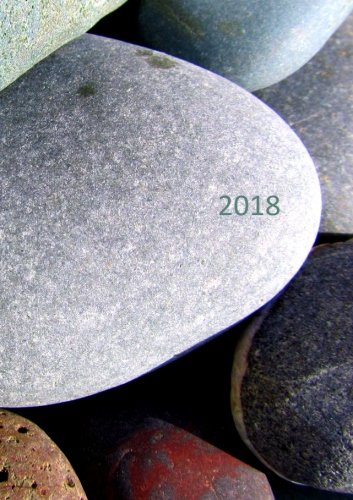 Kalender 2018 - Steine: DIN A5, 1 Woche auf 2 Seiten, Platz für Adressen und Notizen